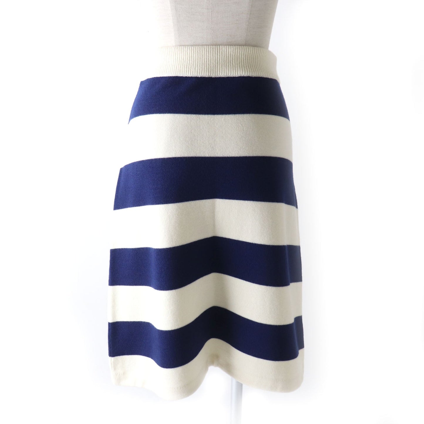 GUCCI skirt 691664 Outer: 100% wool, Lining: 95% wool, Lining: 4% nylon, Lining: 1% polyurethane, Embroidery: 100% polyester Ivoryx navy Women XS