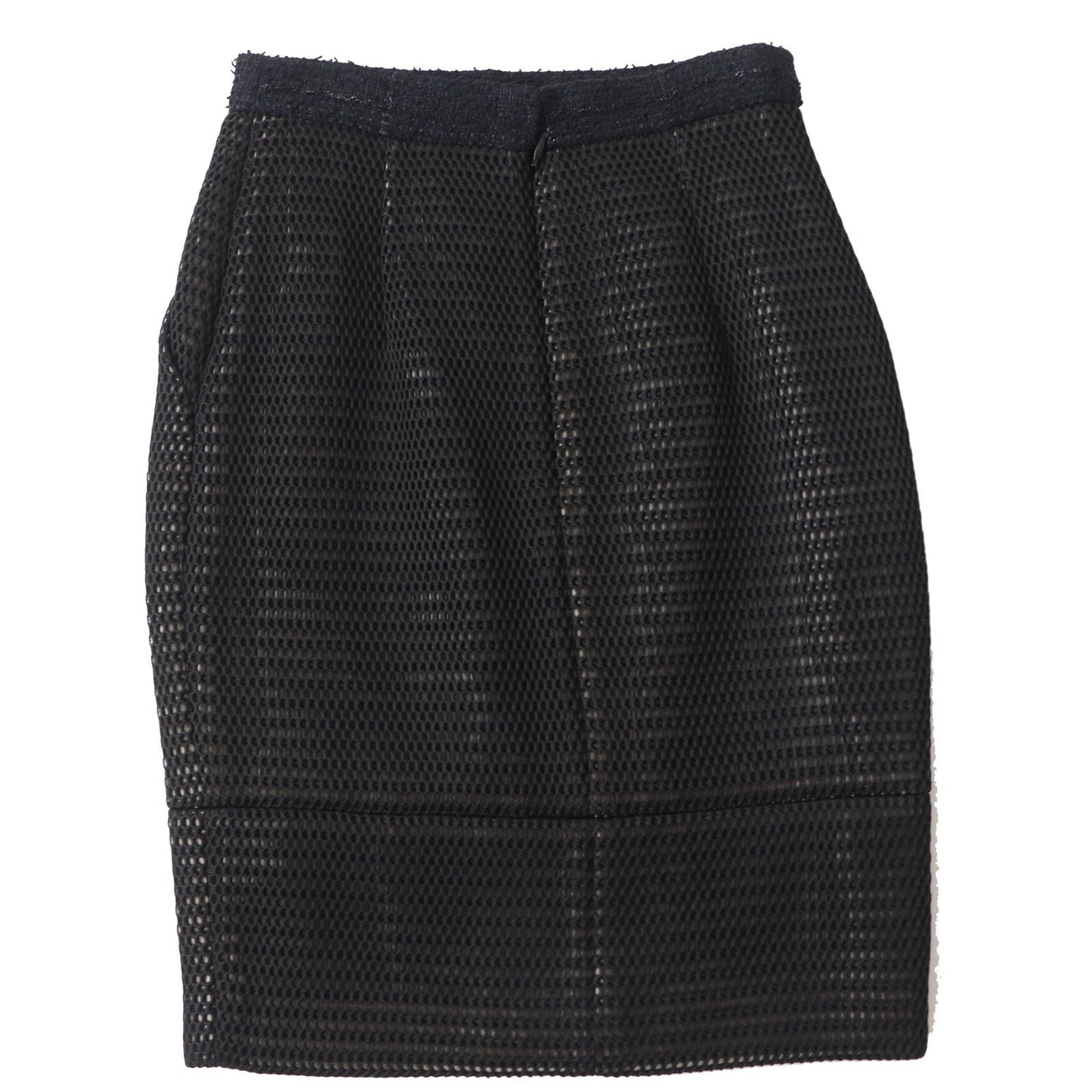 CHANEL Tight Skirt P45897 Outer: 100% nylon, Lining: 100% silk, Part: 77% nylon, Part: 13% wool, Part: 10% rayon black Women 34
