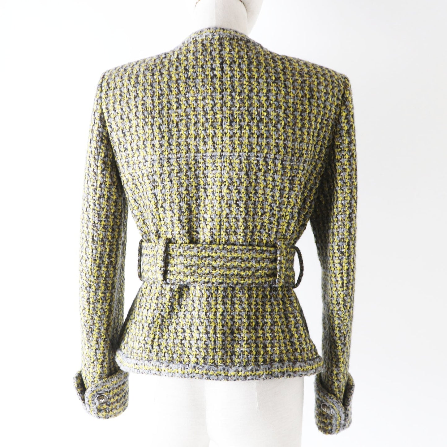 Chanel Coat with COCO Mark Buttons Classic Flap Tote