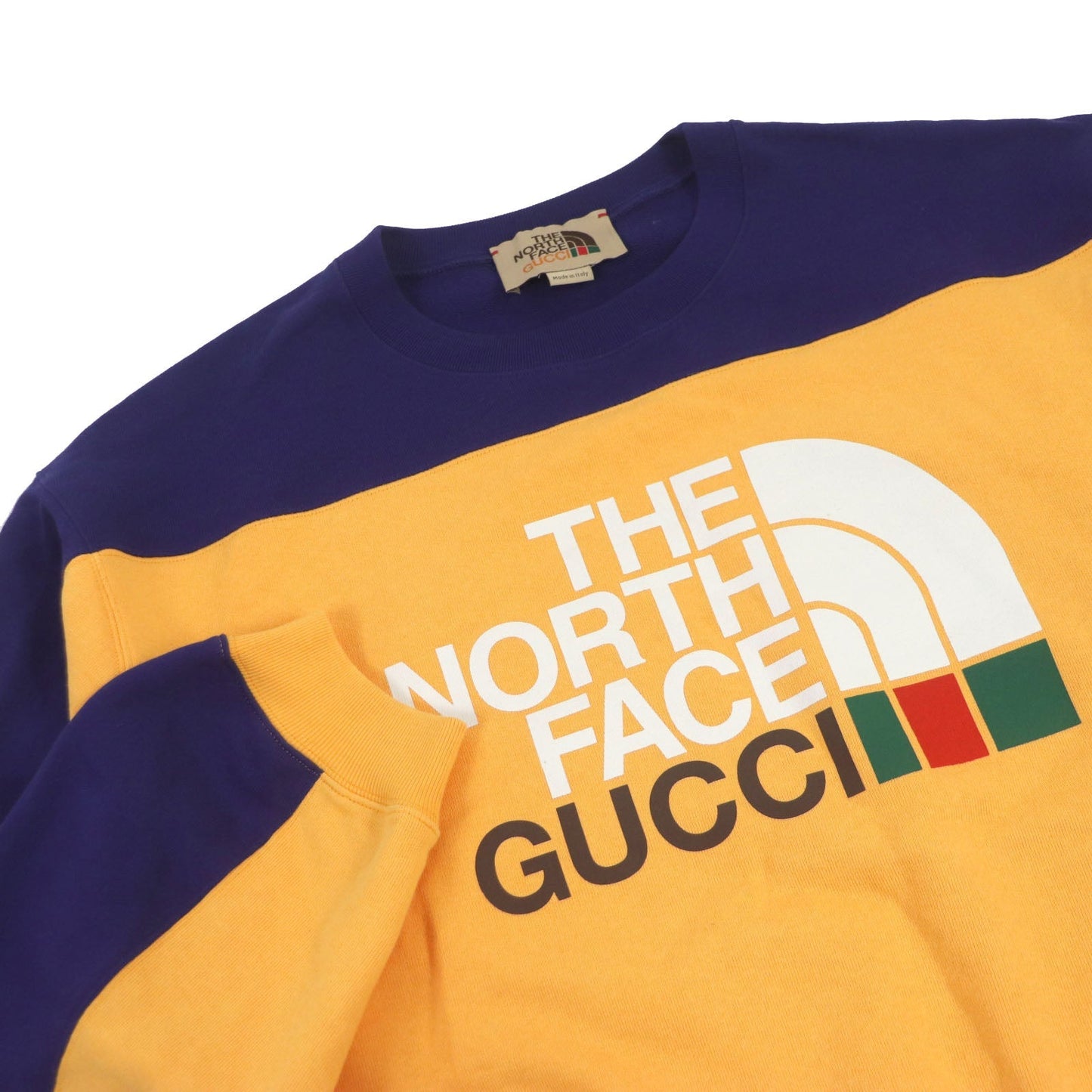 GUCCI sweat 671449 Main: 100% cotton Navy orange mens M (175/96A)