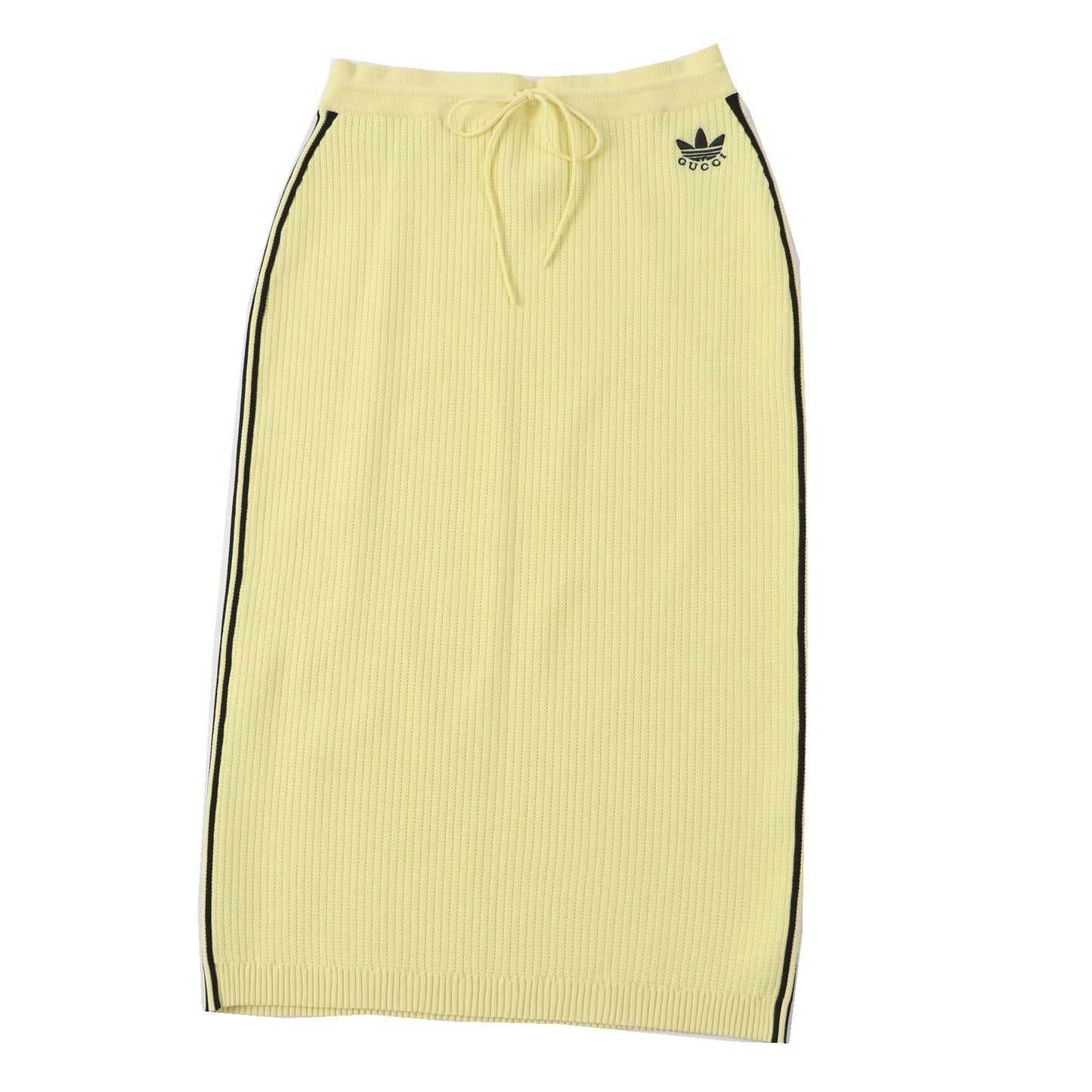 GUCCI Long skirt 697710 Outer material: 54% rayon, Outer material: 27% polyester, Outer material: 2% polyurethane, Part: 100% polyester Yellow black Women L (175/74Y)