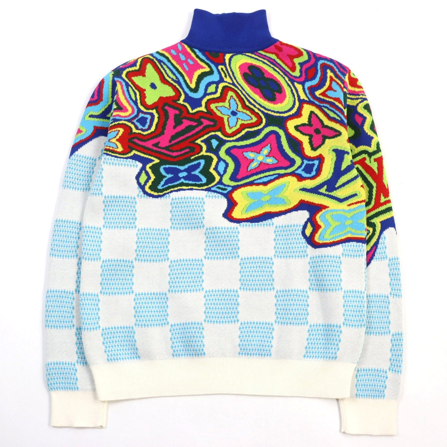 LOUIS VUITTON knit HKN79W Outer material: 97% cotton, Outer material: 2% nylon, Outer material: 1% polyurethane Multicolor All-over Pattern mens S