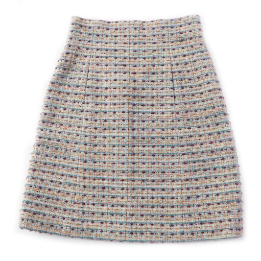 Chanel Wool Tweed Trapezoid Long Skirt Classic Flap Tote