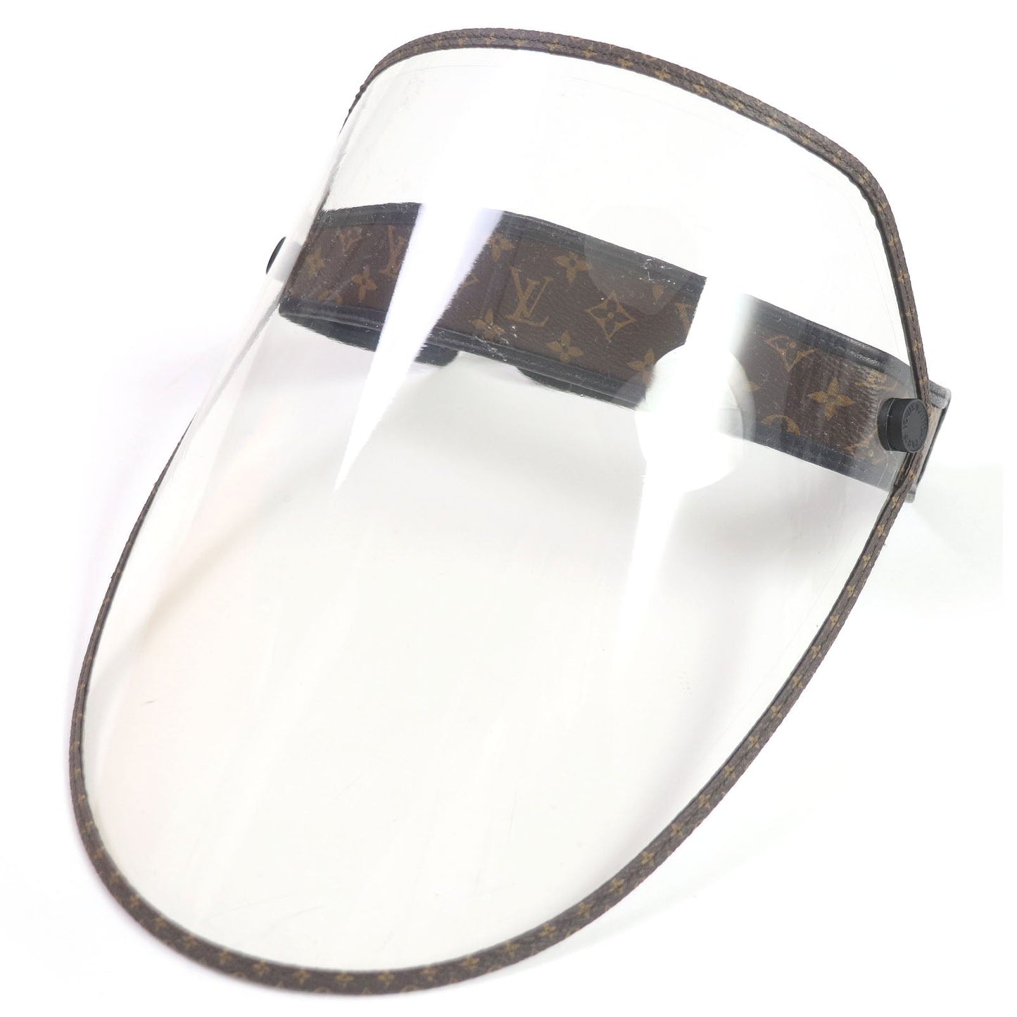 LOUIS VUITTON Sun visor M76727 Part: Monogram canvas Brown clear Bijou LV Shield Women