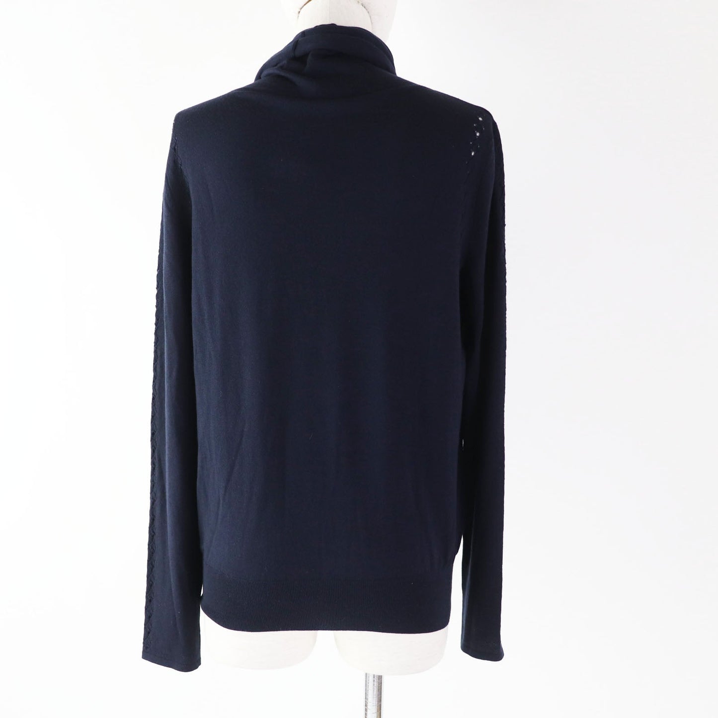 CHANEL knit 19B P62251 Main: 100% wool Navy Women 38