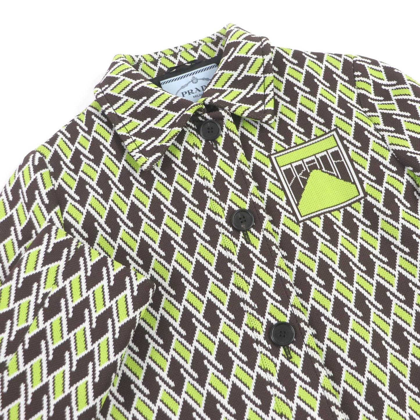 PRADA setup P567GI/P282BH Main: 100% polyester, Lining: 100% rayon Green Brown type Women 38