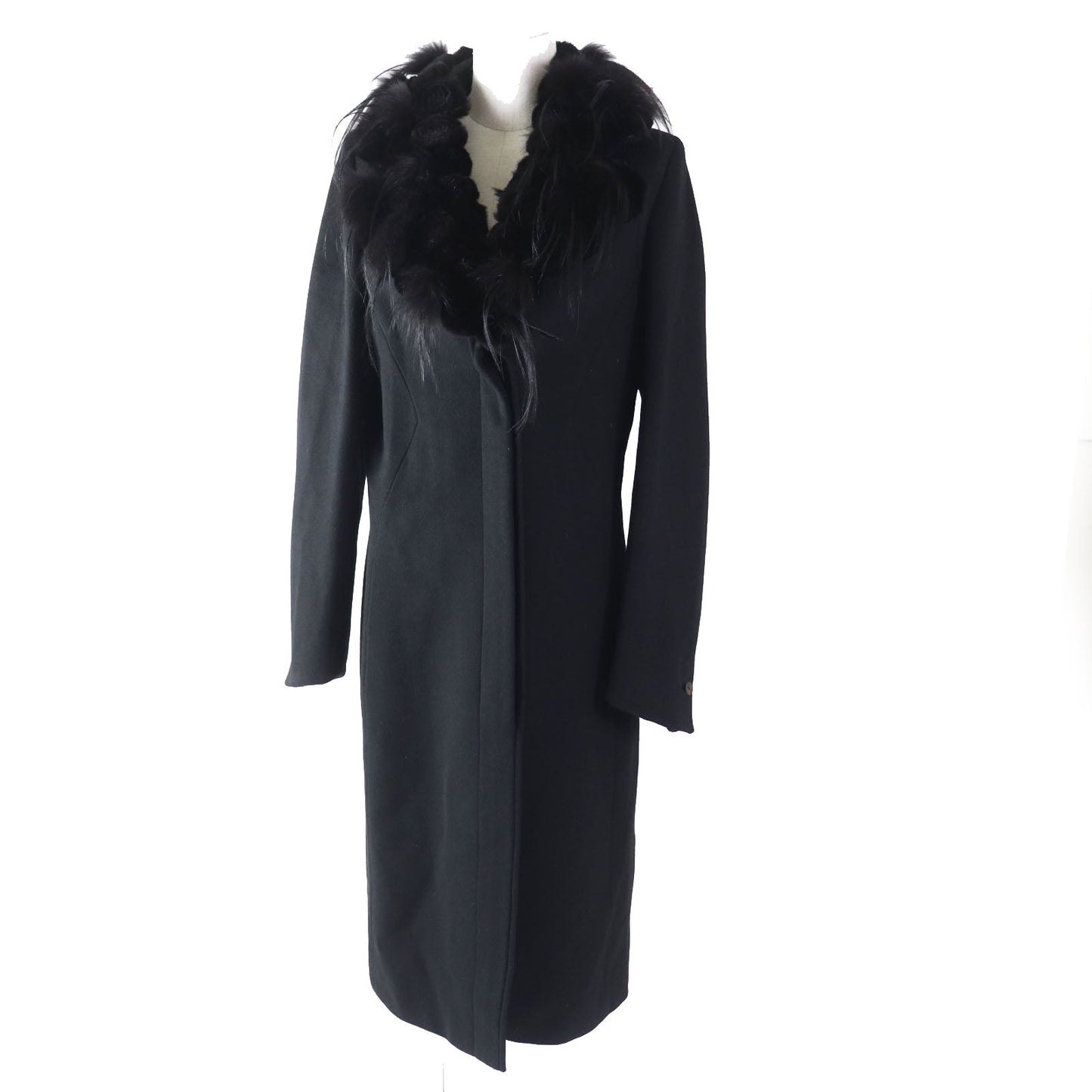 FENDI coat FF5183 Outer: 85% wool, Outer: 15% cashmere, Lining: 100% polyester black Women 42