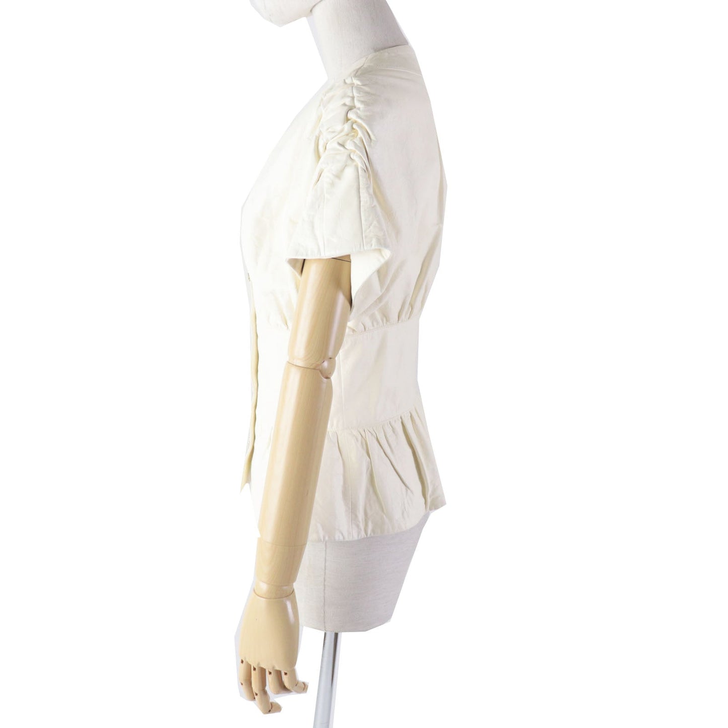 Chanel Lambskin Short Sleeve Leather Jacket Ivory Classic Flap Tote