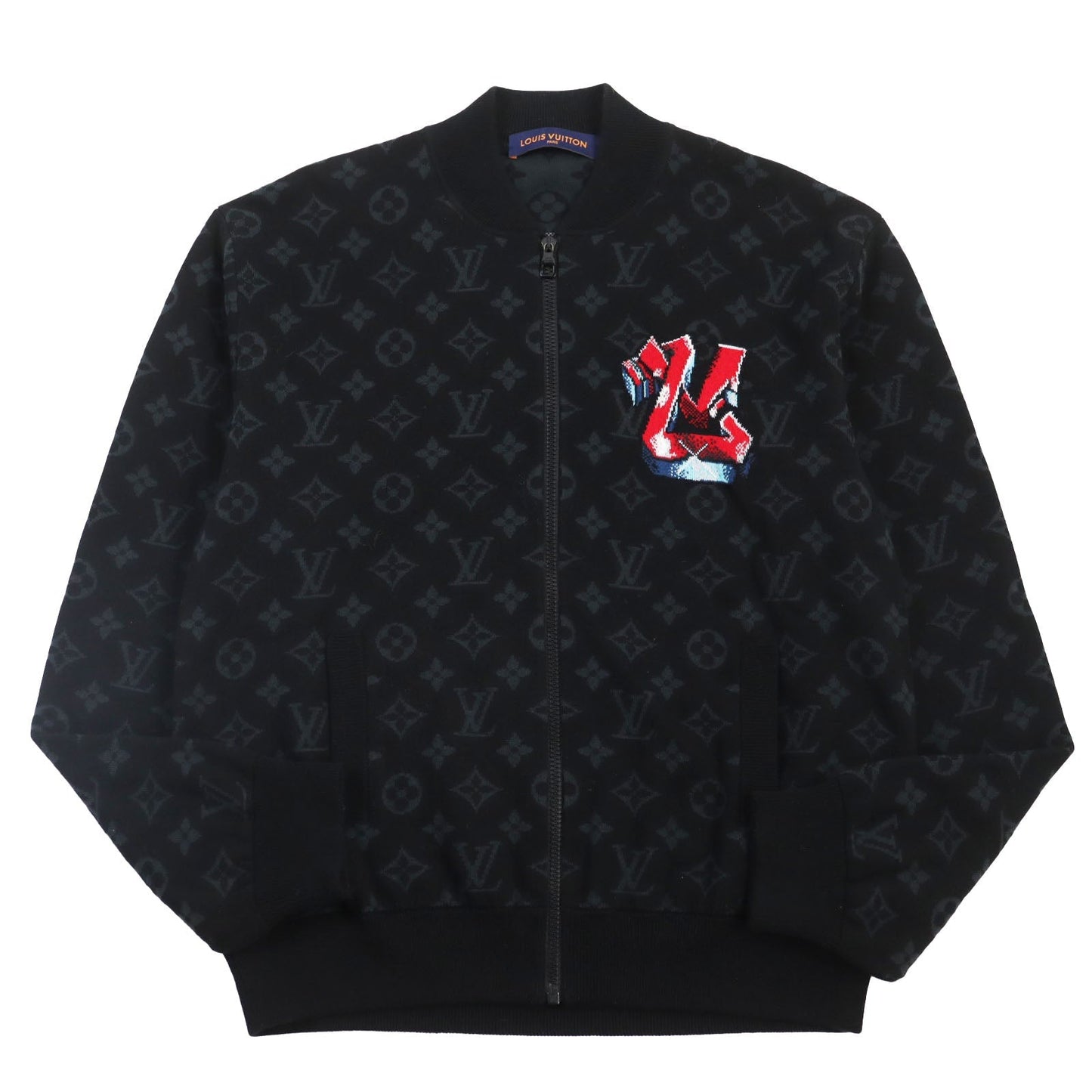 LOUIS VUITTON Blouson 1AA4XT Main: 100% cotton black LV Graffiti Zip Blouson mens M