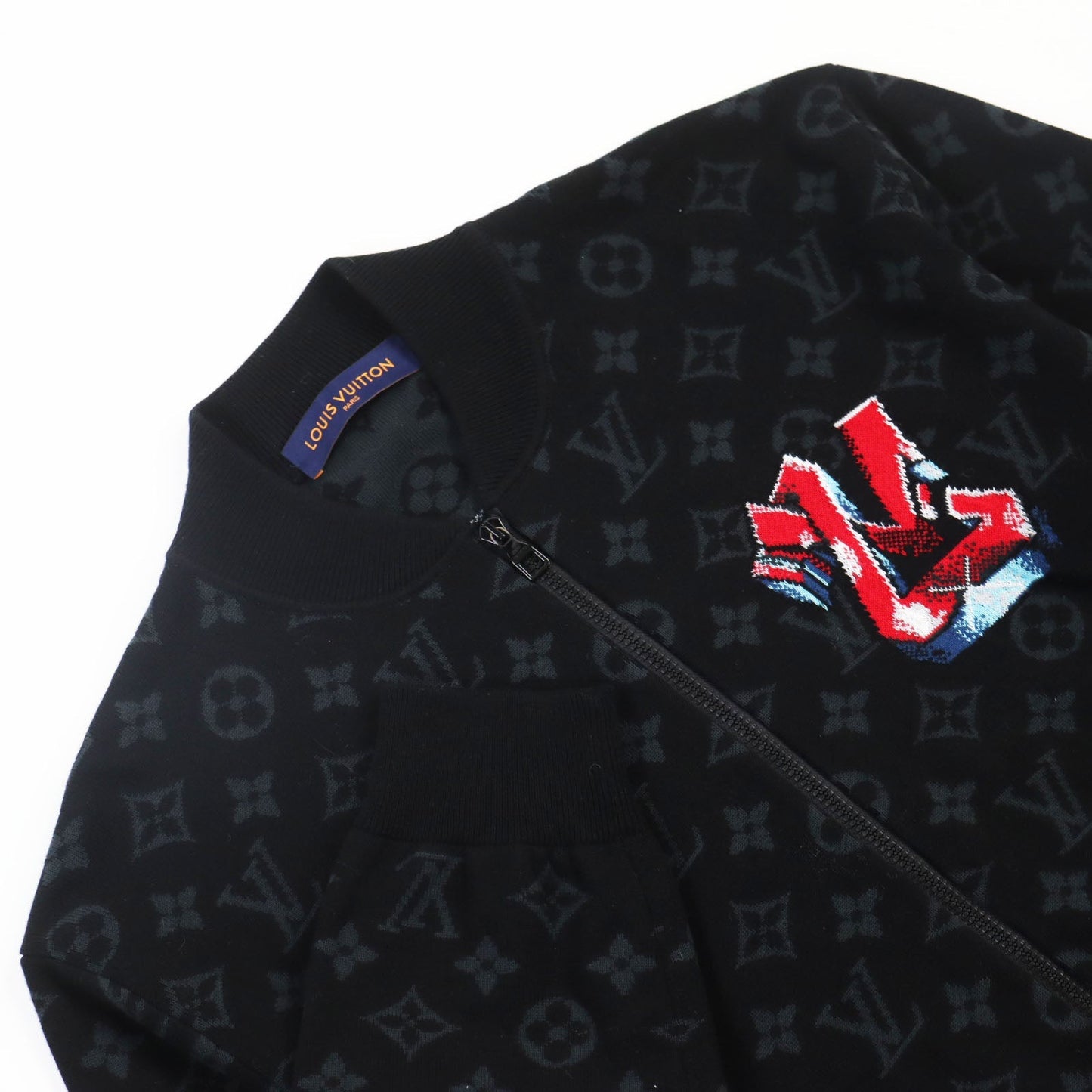 LOUIS VUITTON Blouson 1AA4XT Main: 100% cotton black LV Graffiti Zip Blouson mens M