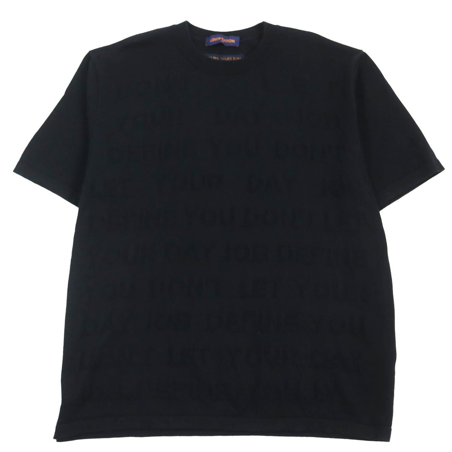 LOUIS VUITTON Short sleeve knit Main: 99% cotton, Main: 1% silk black mens 4L
