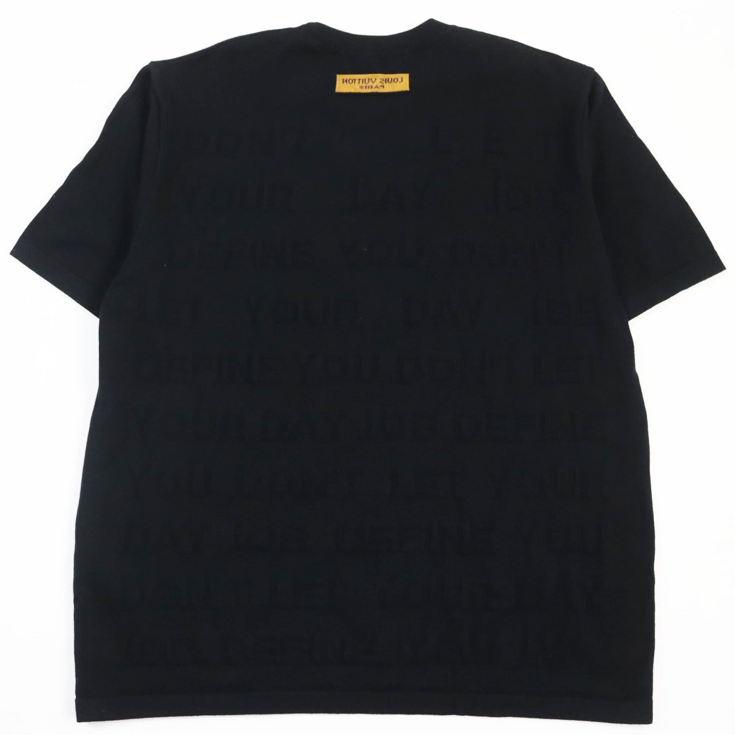 LOUIS VUITTON Short sleeve knit Main: 99% cotton, Main: 1% silk black mens 4L