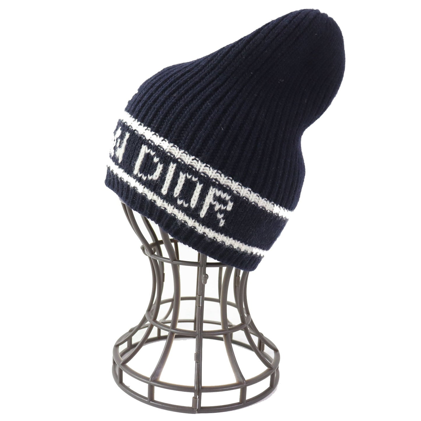 Christian Dior Knit cap 31NOE714IXGH Main: 70% wool, Main: 30% cashmere Navy white Women