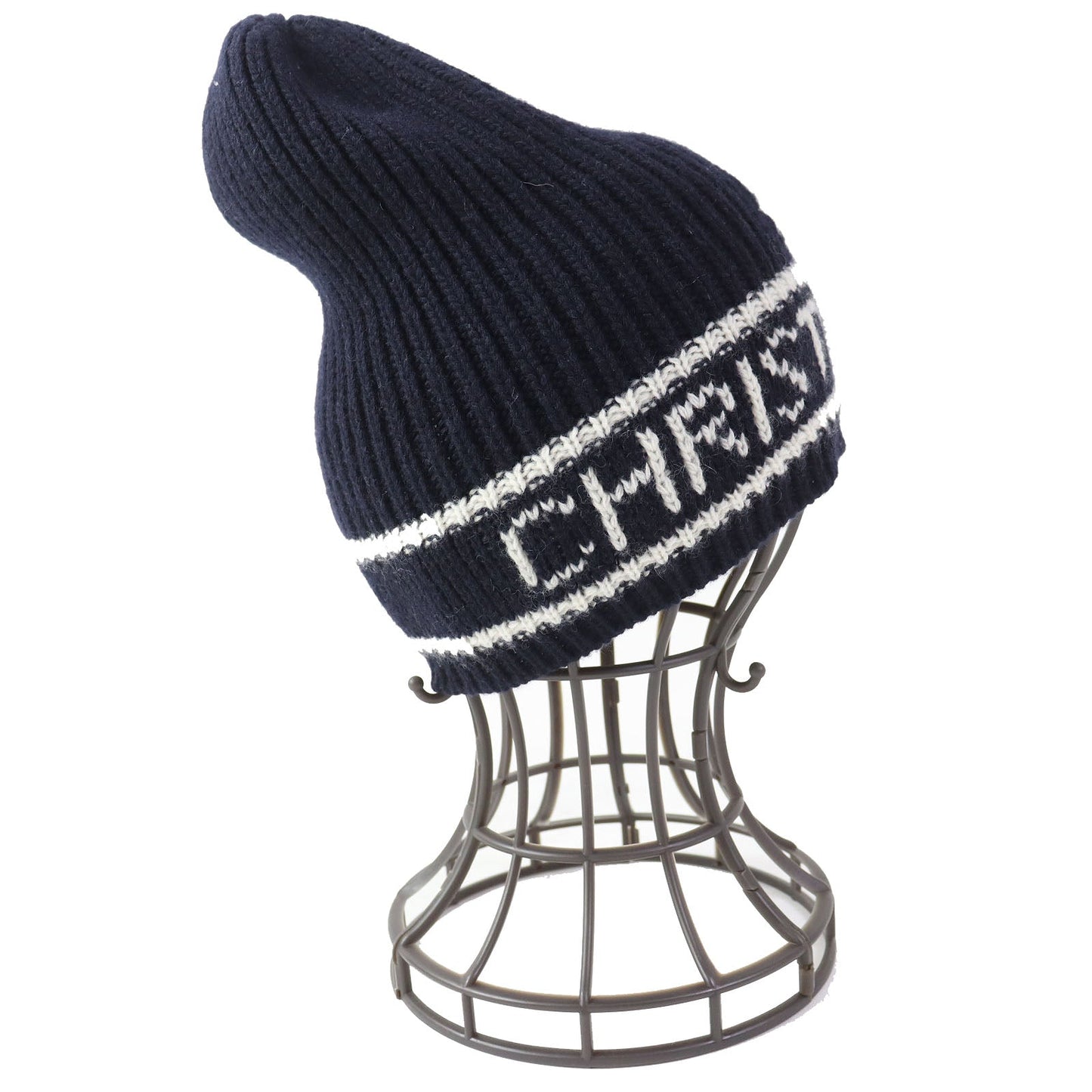 Christian Dior Knit cap 31NOE714IXGH Main: 70% wool, Main: 30% cashmere Navy white Women