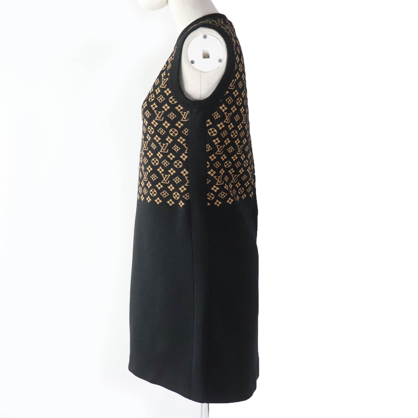 LOUIS VUITTON one piece 1ABYKG Main: 62% silk, 36% nylon, 2% polyurethane Black brown Women XS