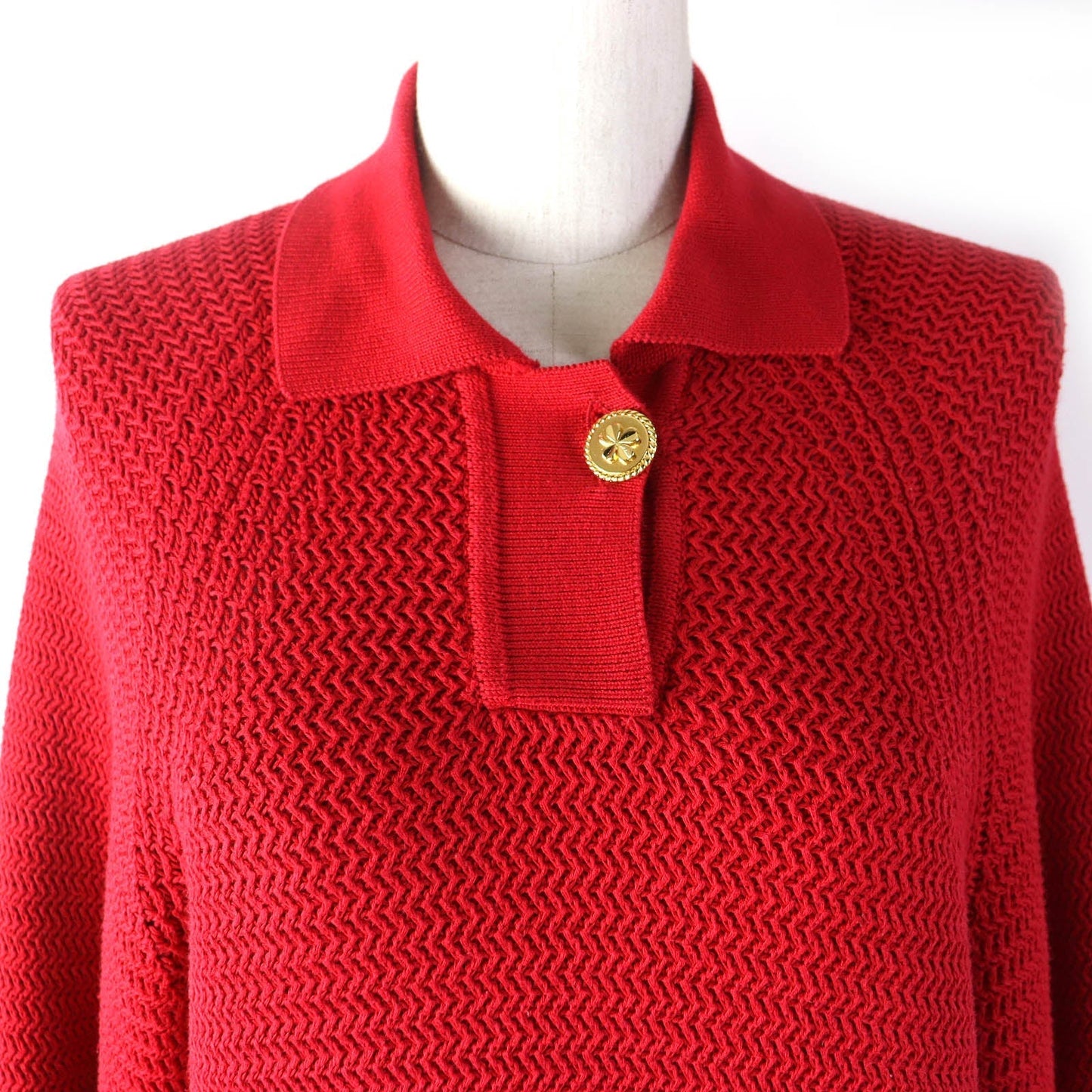 CHANEL one piece Main: 100% cotton Red Women Approximately S to M size