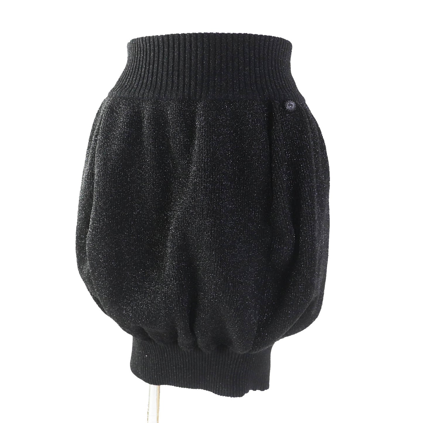 CHANEL skirt 08A P33467 Outer: 57% acetate, 22% nylon, 17% polyester, 4% polyurethane; Lining: 100% nylon Black Silver type Women 36