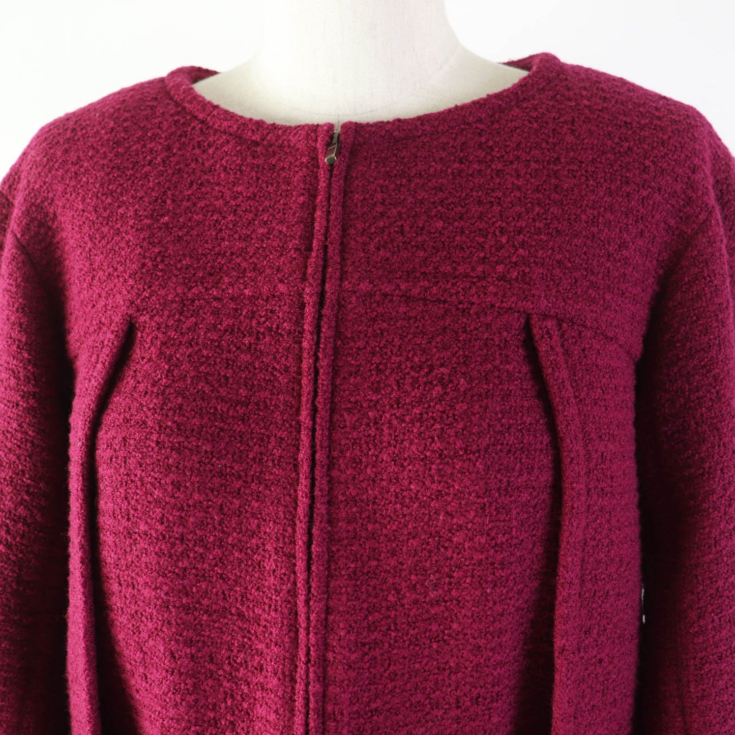 CHANEL No color jacket P50305 Outer: 100% wool, Lining: 100% silk purple Women 34