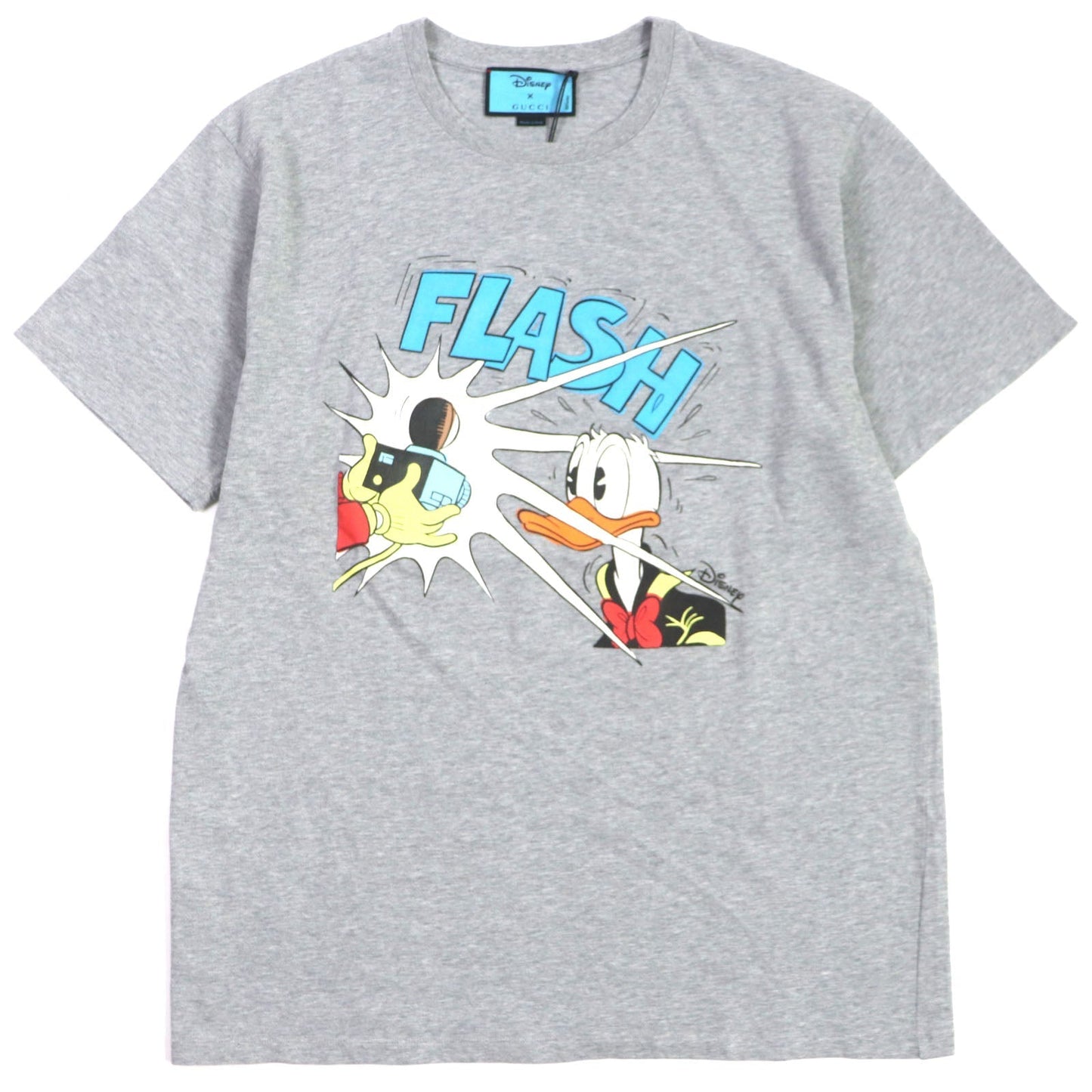 GUCCI Short sleeve T-shirt 548334 Main: 100% cotton gray FLASH Donald Duck mens XXL