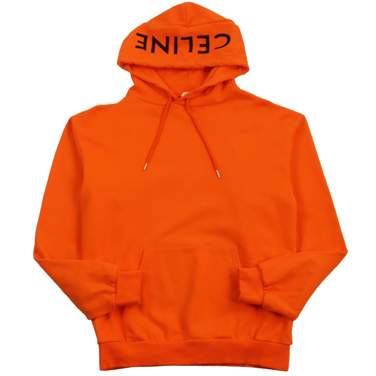 CELINE Hoodie 2Y499052H Main: 100% cotton, part: 96% cotton, part: 4% polyurethane Orange LOOSE HOODIE WHIT HOOD LOGO mens M