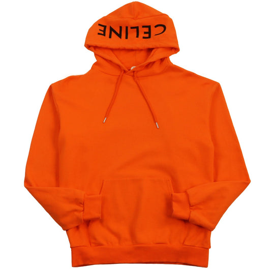 CELINE Hoodie 2Y499052H Main: 100% cotton, part: 96% cotton, part: 4% polyurethane Orange LOOSE HOODIE WHIT HOOD LOGO mens M