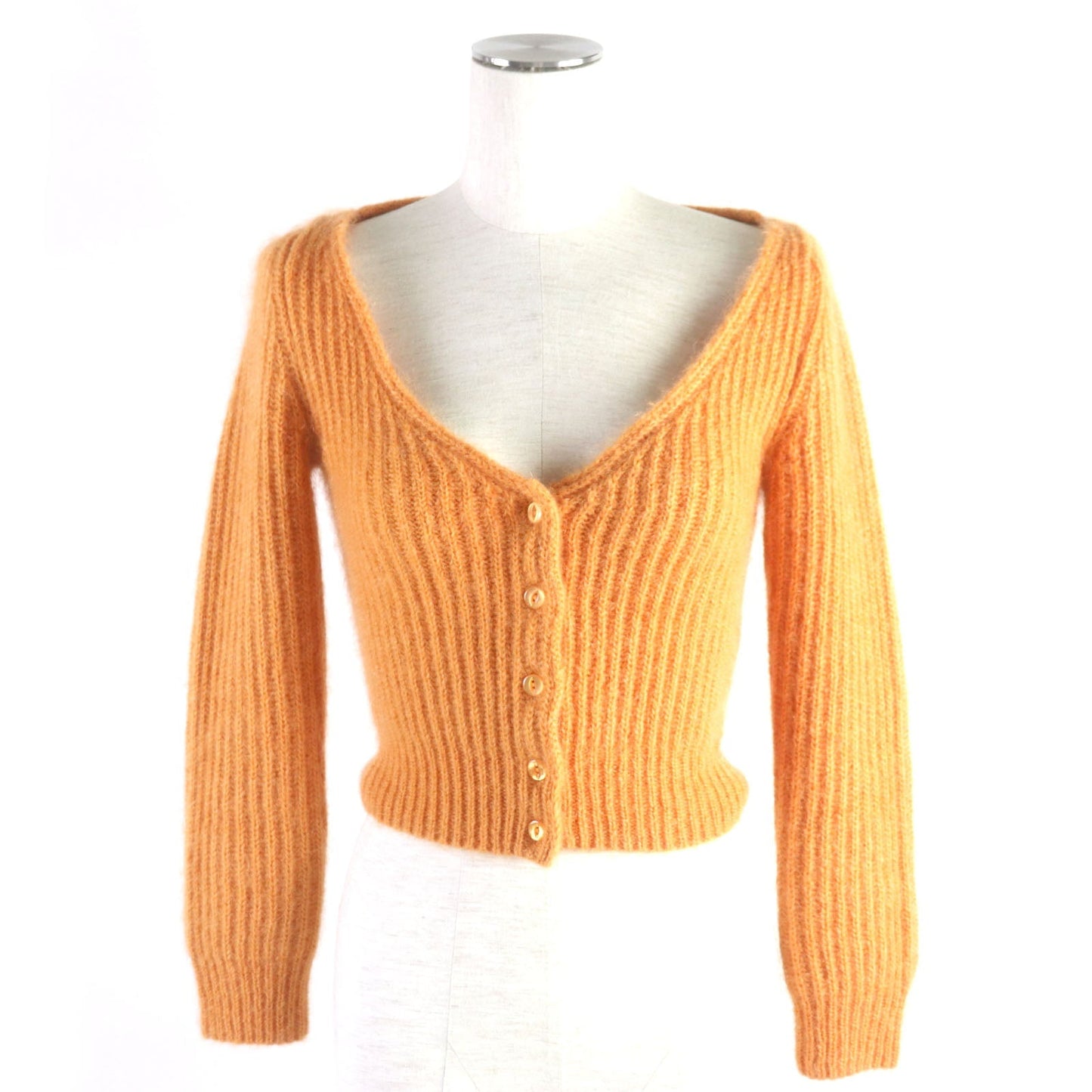 CELINE cardigan 2A38T377N Main: 70% mohair, Main: 30% silk Orange Women XS