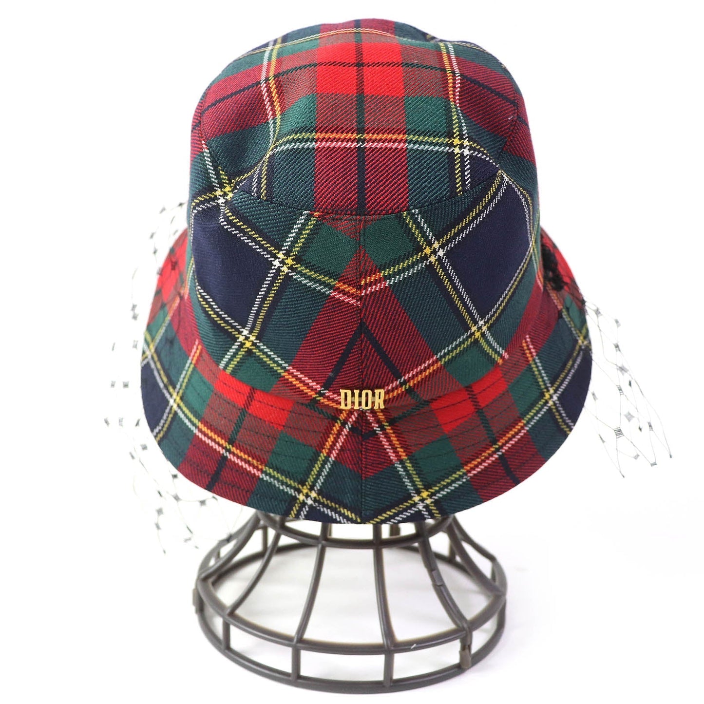 Christian Dior hat 95TDD923G107 Outer: 100% wool, Lining: 100% cotton, Trim: 100% nylon Red navy green Women 58