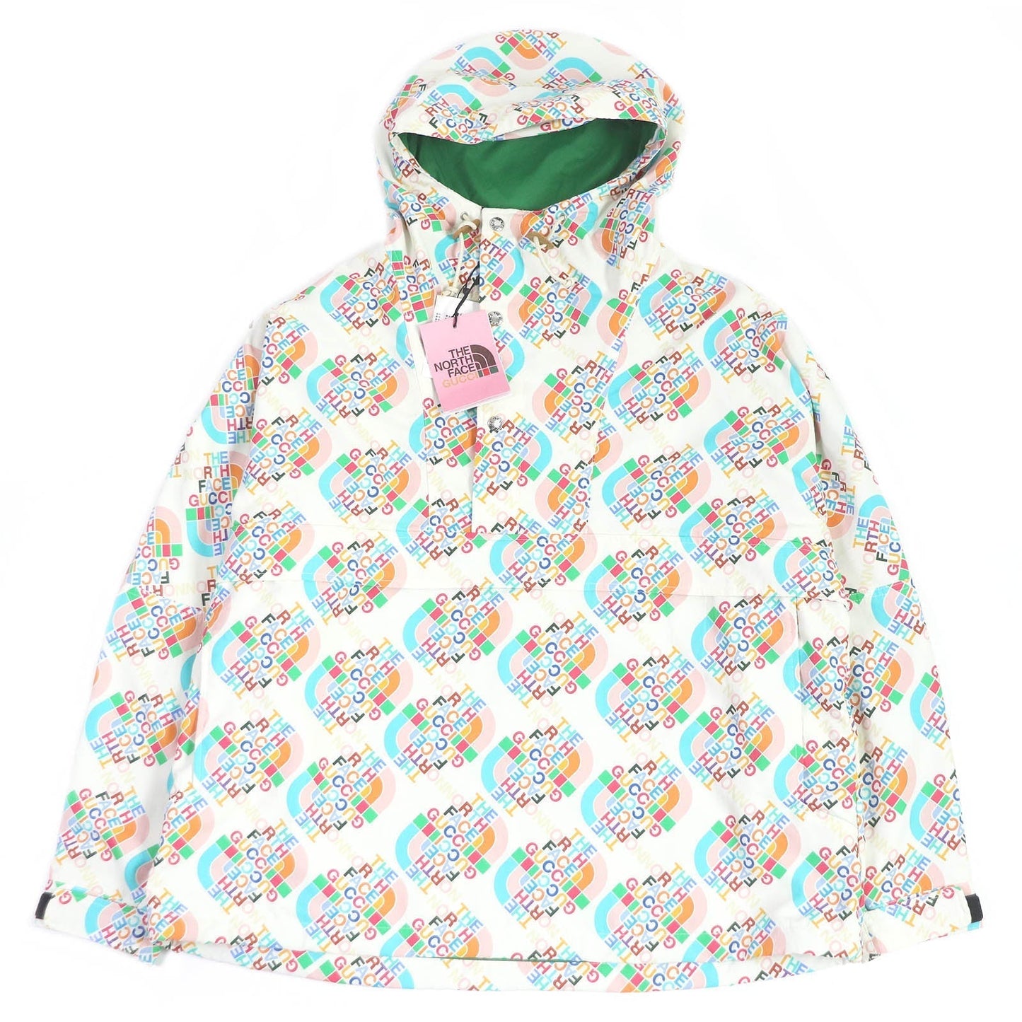 GUCCI Mountain Hoodie 671467 Main: 100% nylon, some parts: 100% polyester Ivory mens M Used