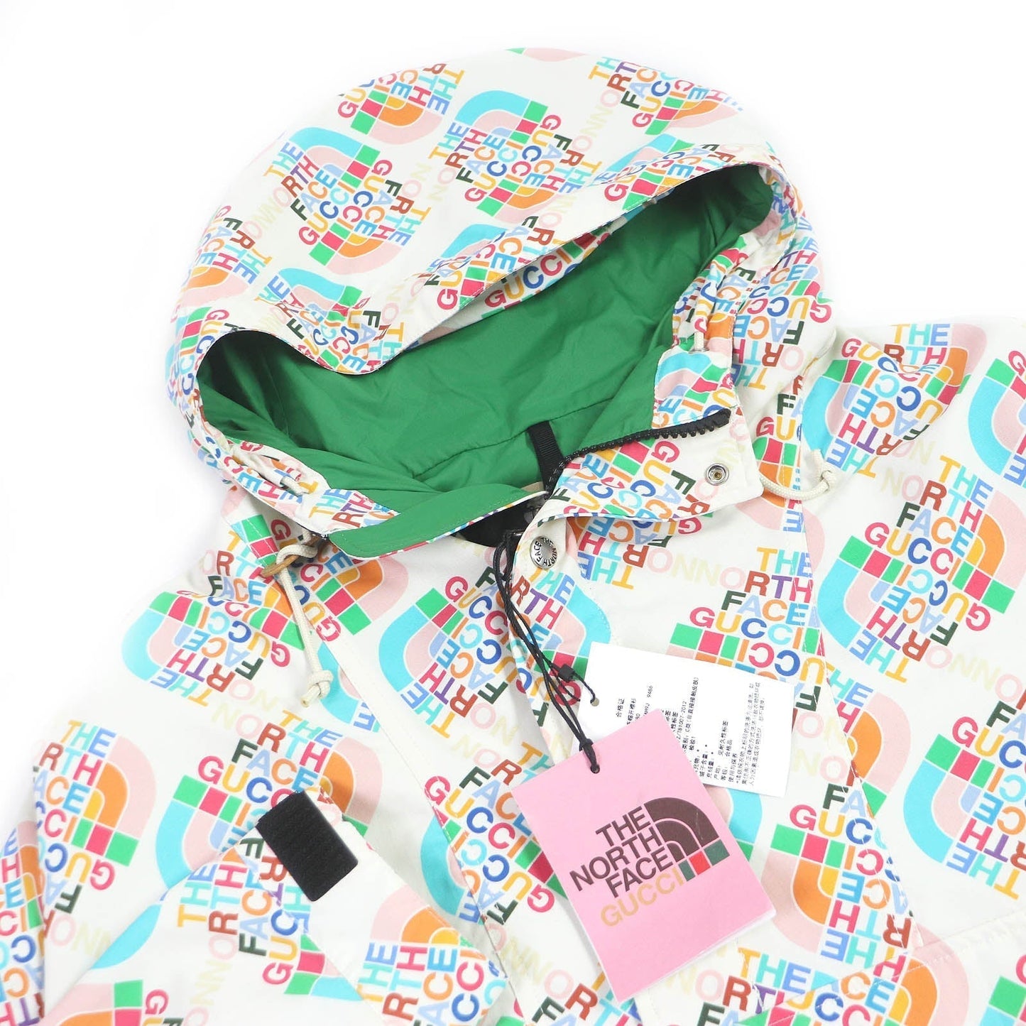 GUCCI Mountain Hoodie 671467 Main: 100% nylon, some parts: 100% polyester Ivory mens M Used