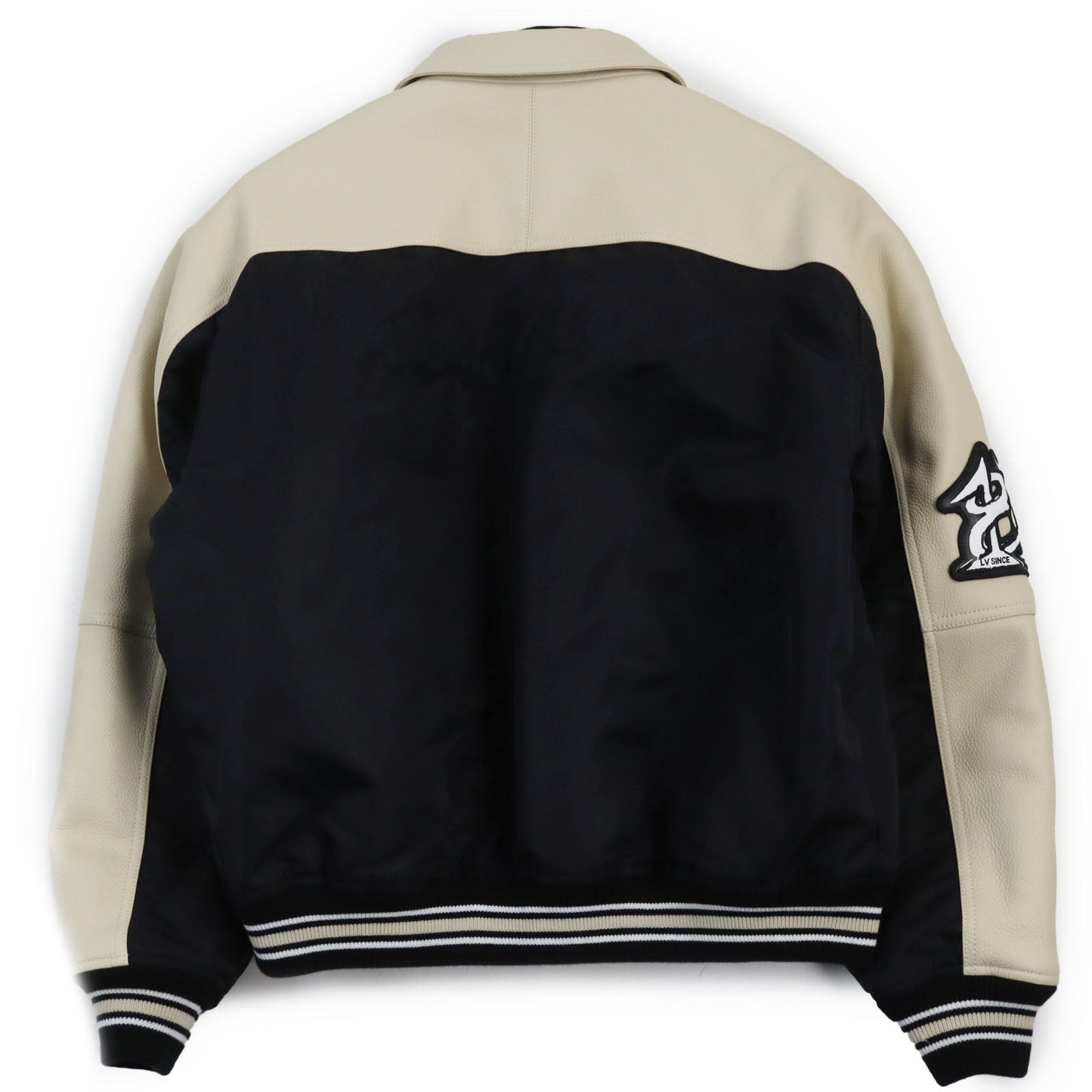 LOUIS VUITTON Blouson 1AFAGQ Outer: Leather, Part: 100% Nylon, Part: 94% Cotton, Part: 5% Nylon, Part: 1% Polyurethane, Lining: 76% Cupra, 24% Cotton, Filling: 100% Polyester Marron Leather and nylon blouson mens 50
