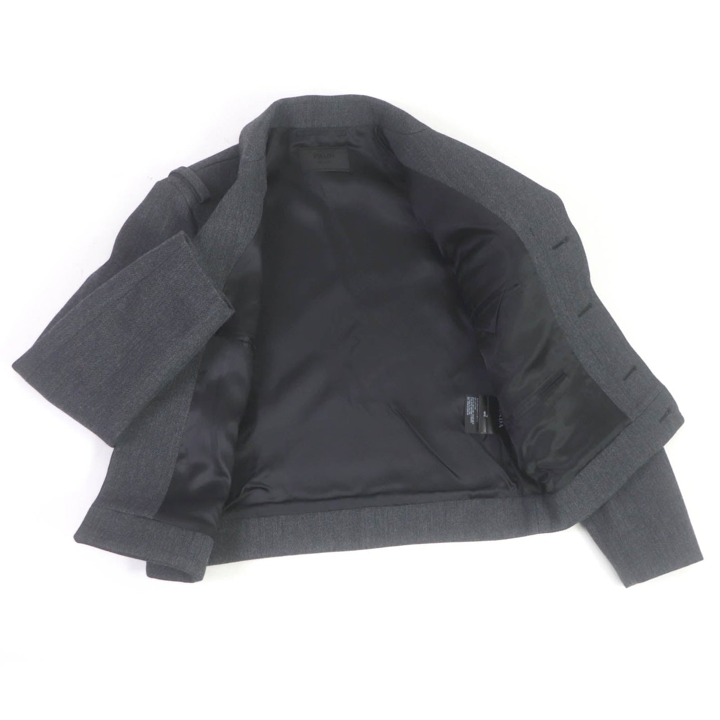 PRADA Blouson SGC362 Outer: 100% virgin wool, Lining: 100% rayon gray mens 48