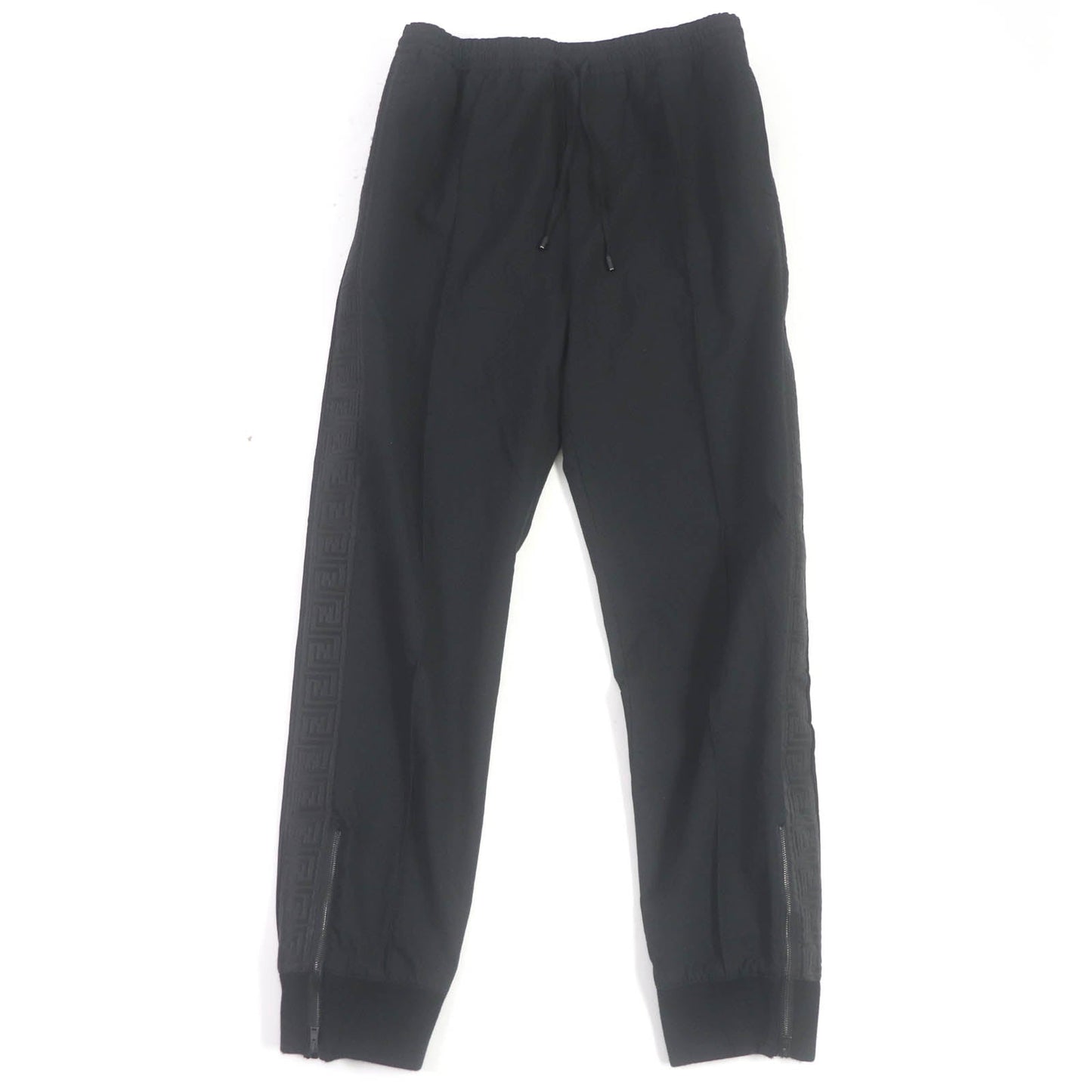 FENDI Pants FB0787 Main: 67% cotton, Main: 33% nylon, Part: 90% cotton, Part: 9% nylon, Part: 1% polyurethane black mens 48
