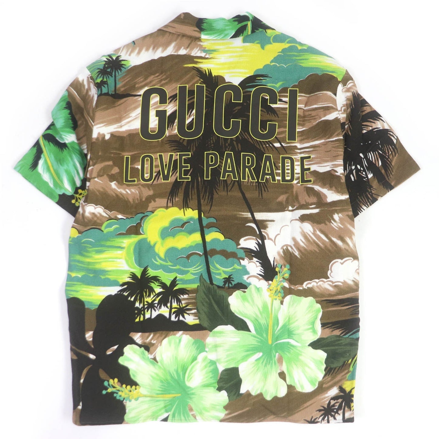 GUCCI Short sleeve shirt 694123 Main: 100% rayon Brown type mens 44