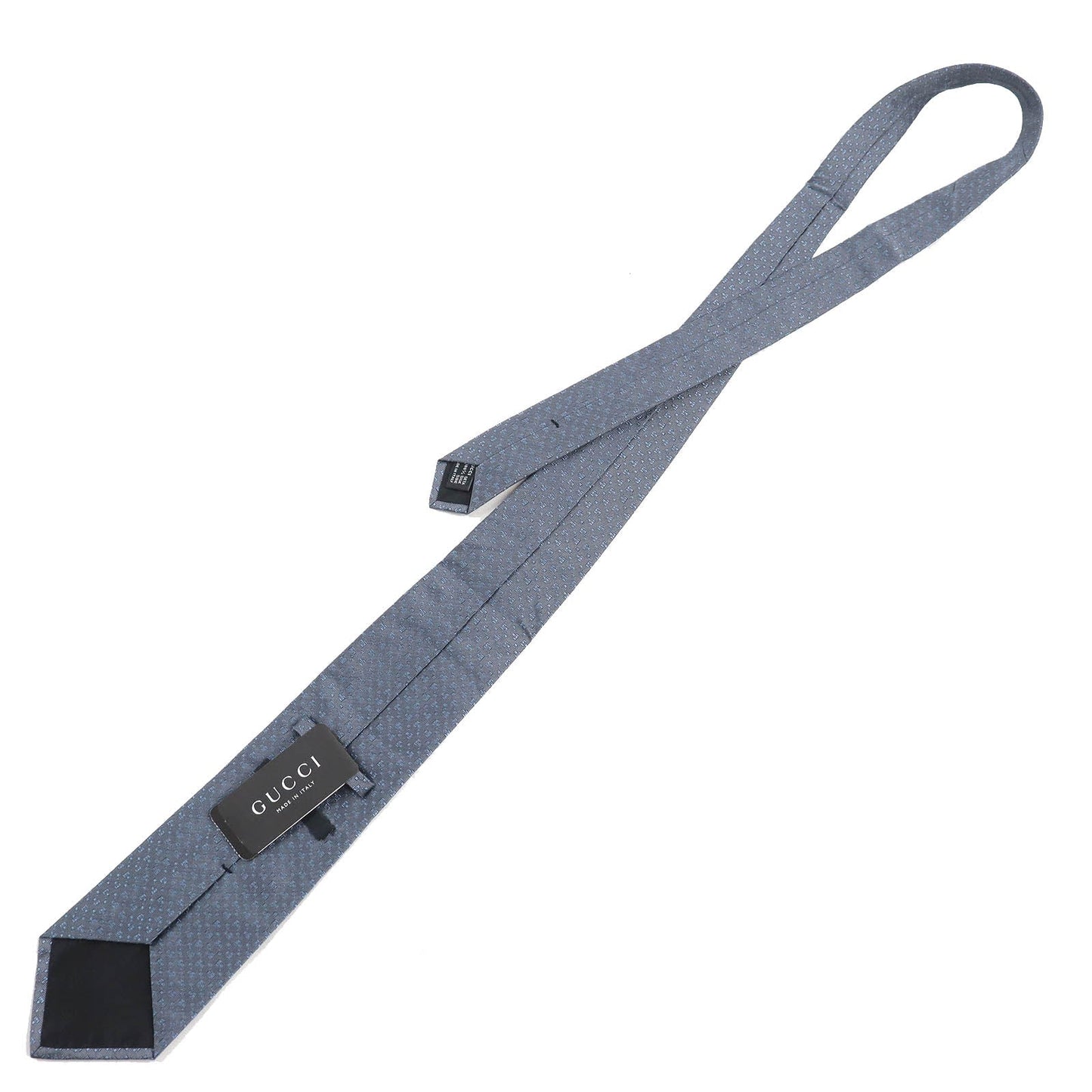 GUCCI tie Main: 100% silk Gray Blue mens