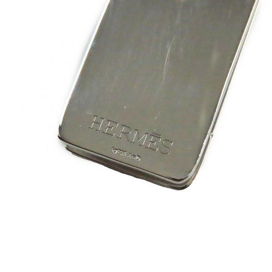 HERMES Money clip AG925 Silver H mark bill clip Eclipse ebson punching