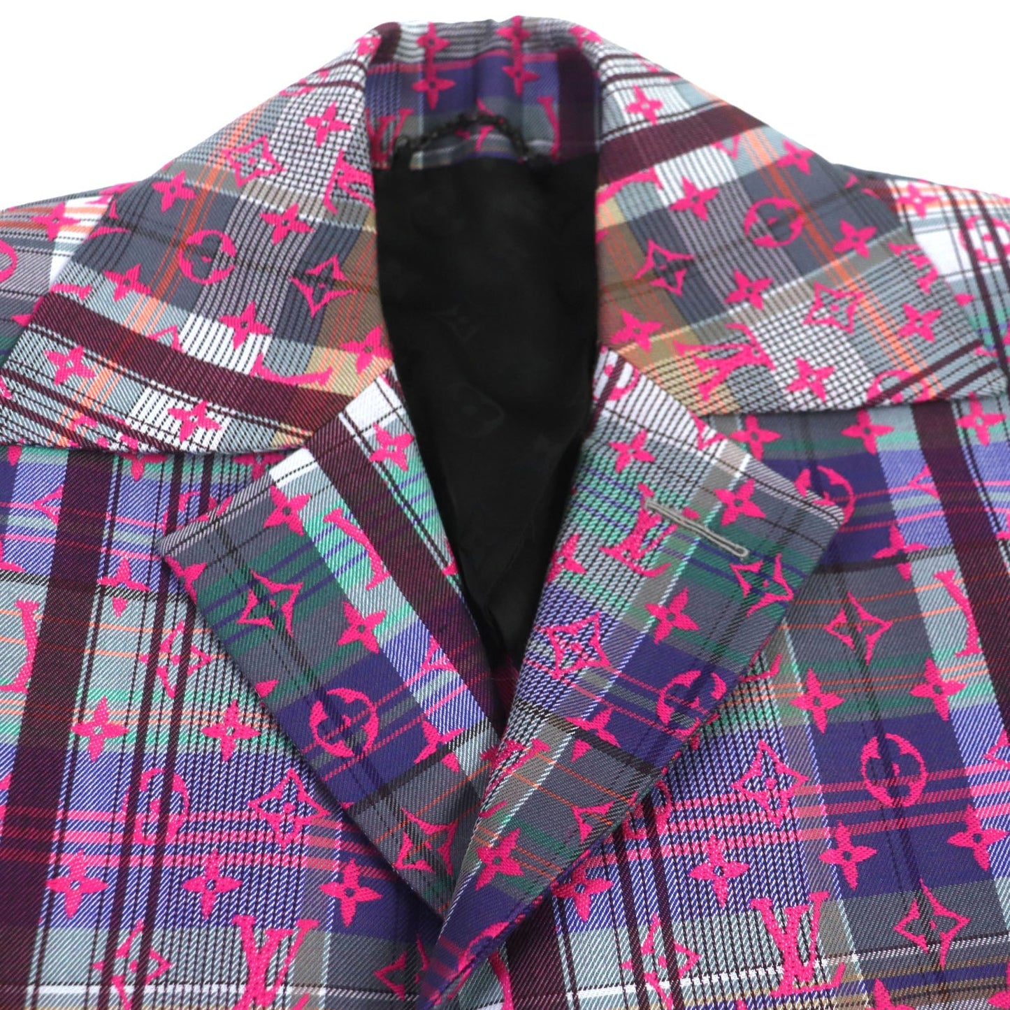 LOUIS VUITTON Chester coat Outer: 65% Rain Wool, 35% Polyester Lining: 30% Cupra, 27% Acetate, 24% Rayon, 19% Cotton Pink multi mens 48