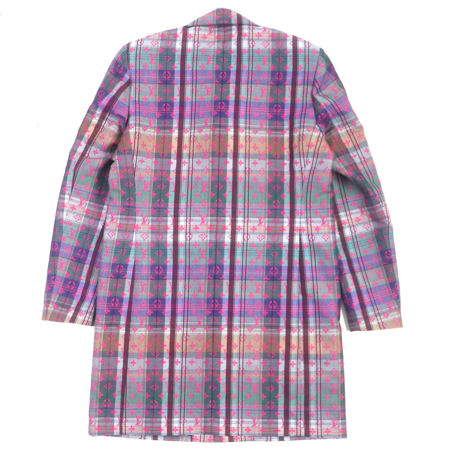 LOUIS VUITTON Chester coat Outer: 65% Rain Wool, 35% Polyester Lining: 30% Cupra, 27% Acetate, 24% Rayon, 19% Cotton Pink multi mens 48