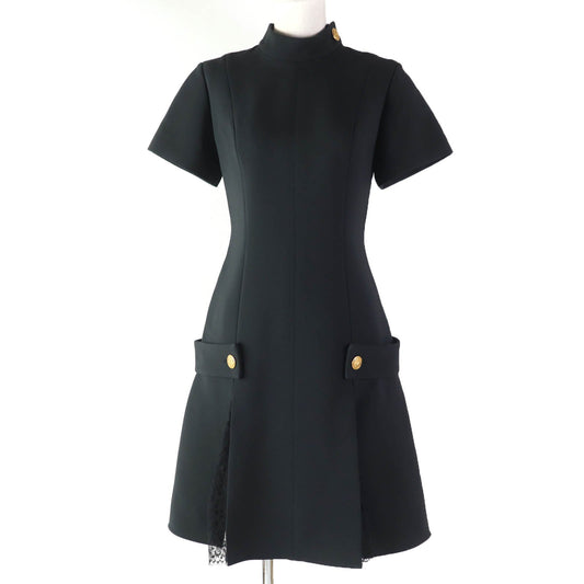 LOUIS VUITTON one piece Main: 68% wool, 29% silk, 2% nylon, 1% rayon, lining: 100% silk black Women 34