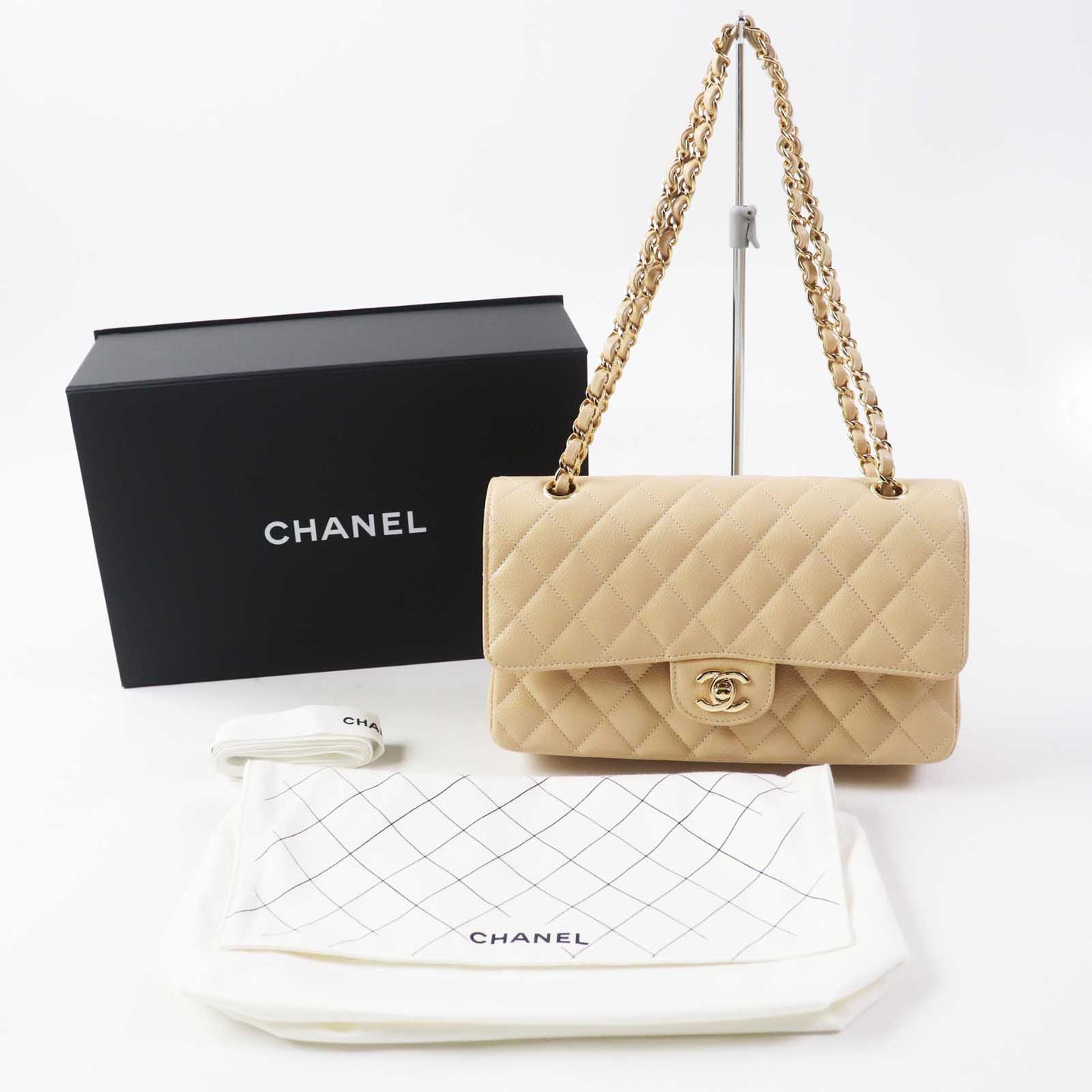 Chanel Caviar Skin Matrasse 25 Shoulder Bag Classic Flap