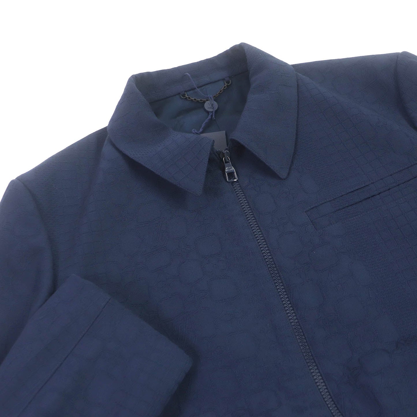 LOUIS VUITTON Blouson Outer: 100% wool, Lining: 35% acetate, Lining: 31% rayon, Lining: 24% cupra, Lining: 10% cotton Navy mens 50