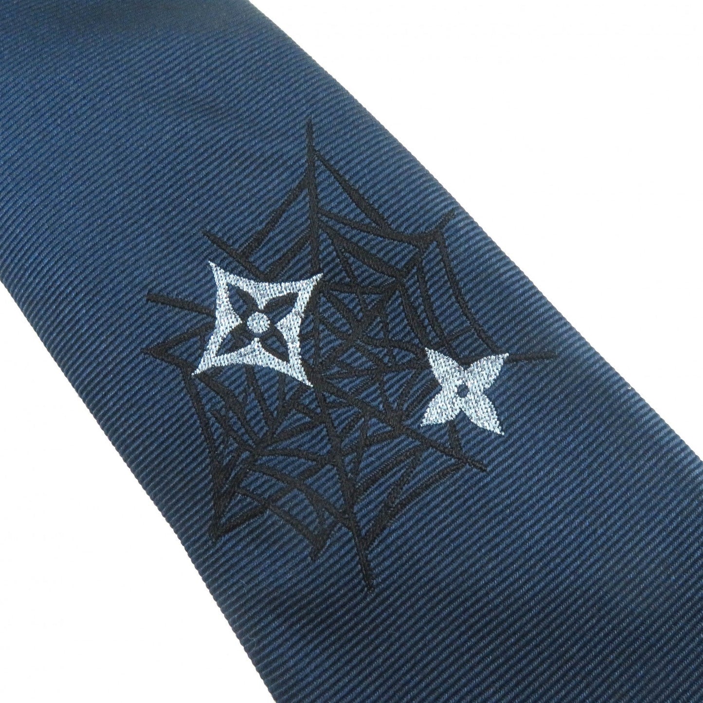 LOUIS VUITTON tie MP3422 Main: 97% silk, Main: 2% polyester, 1% polyamide Navy Cravate LV Spider mens