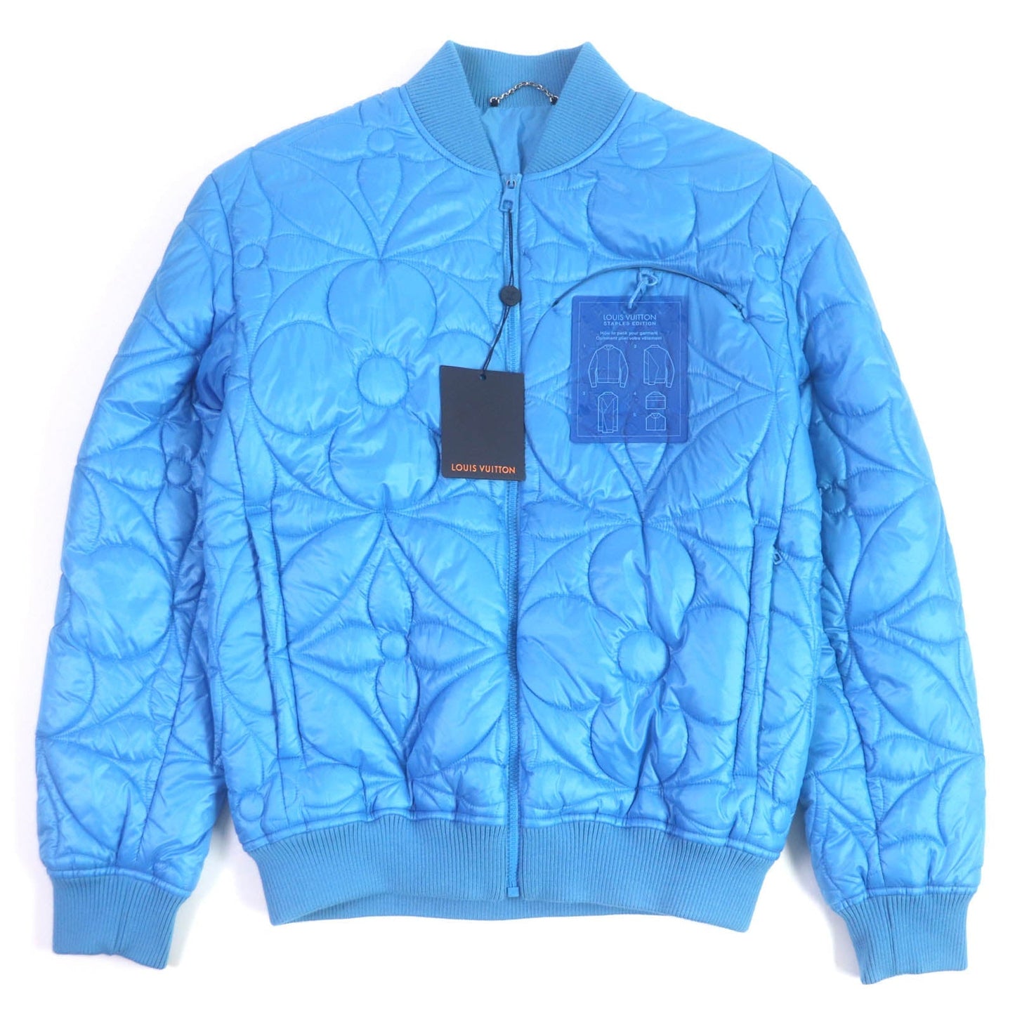 LOUIS VUITTON Blouson 1A9FOC Outer: 100% polyester, Lining: 100% cotton, Filling: 100% polyester Light blue mens 46