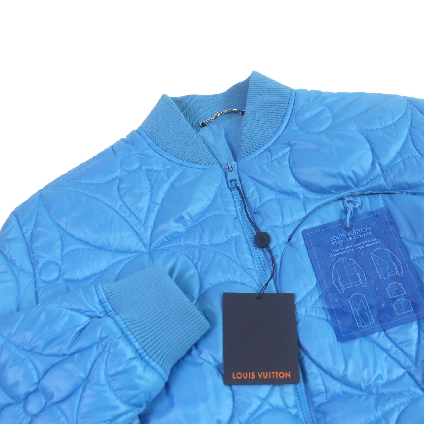 LOUIS VUITTON Blouson 1A9FOC Outer: 100% polyester, Lining: 100% cotton, Filling: 100% polyester Light blue mens 46