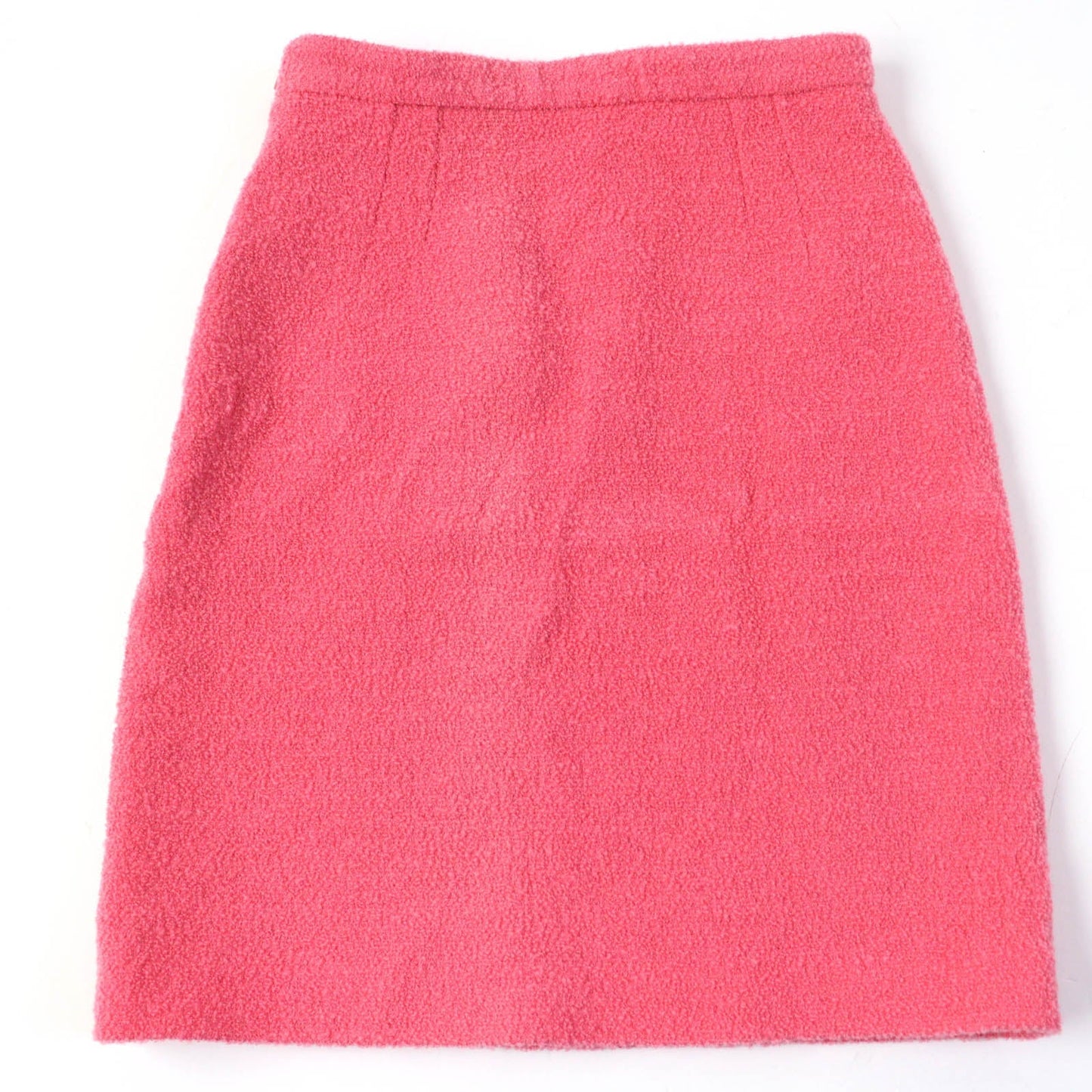 GUCCI Wool Nylon Tweed A-line Skirt Pink 36