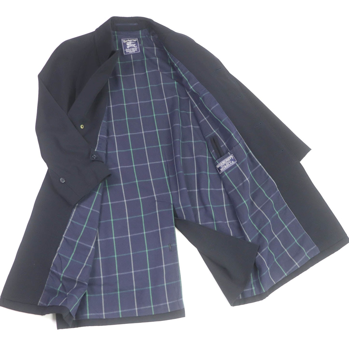 BURBERRY Stainless collar coat Outer material: 100% wool, Body lining: cotton, Sleeve lining: rayon Navy mens B89B