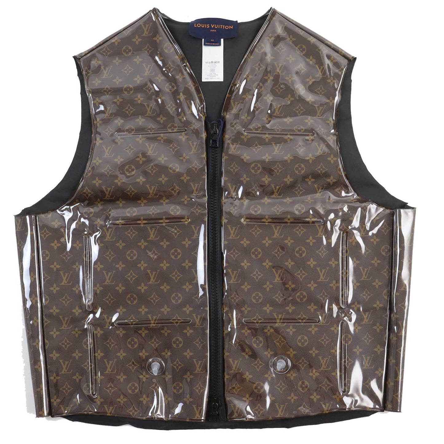 LOUIS VUITTON Vest HKG75W Outer: 100% polyvinyl chloride; Lining: 100% polyester Dark brown type mens 52