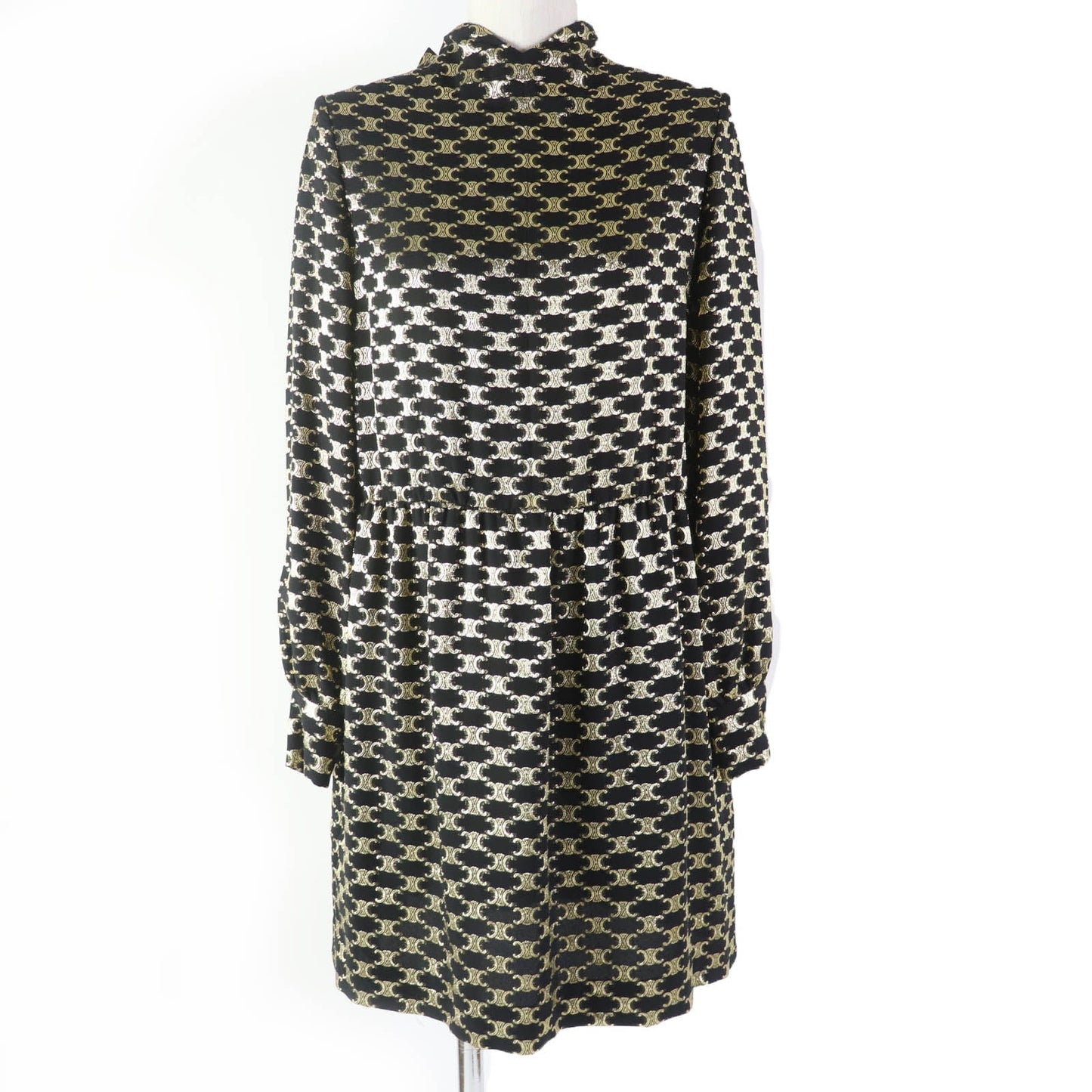 CELINE one piece 2R380805F Main: 67% silk, 33% metal fiber, Lining: 100% silk Black gold Women 34