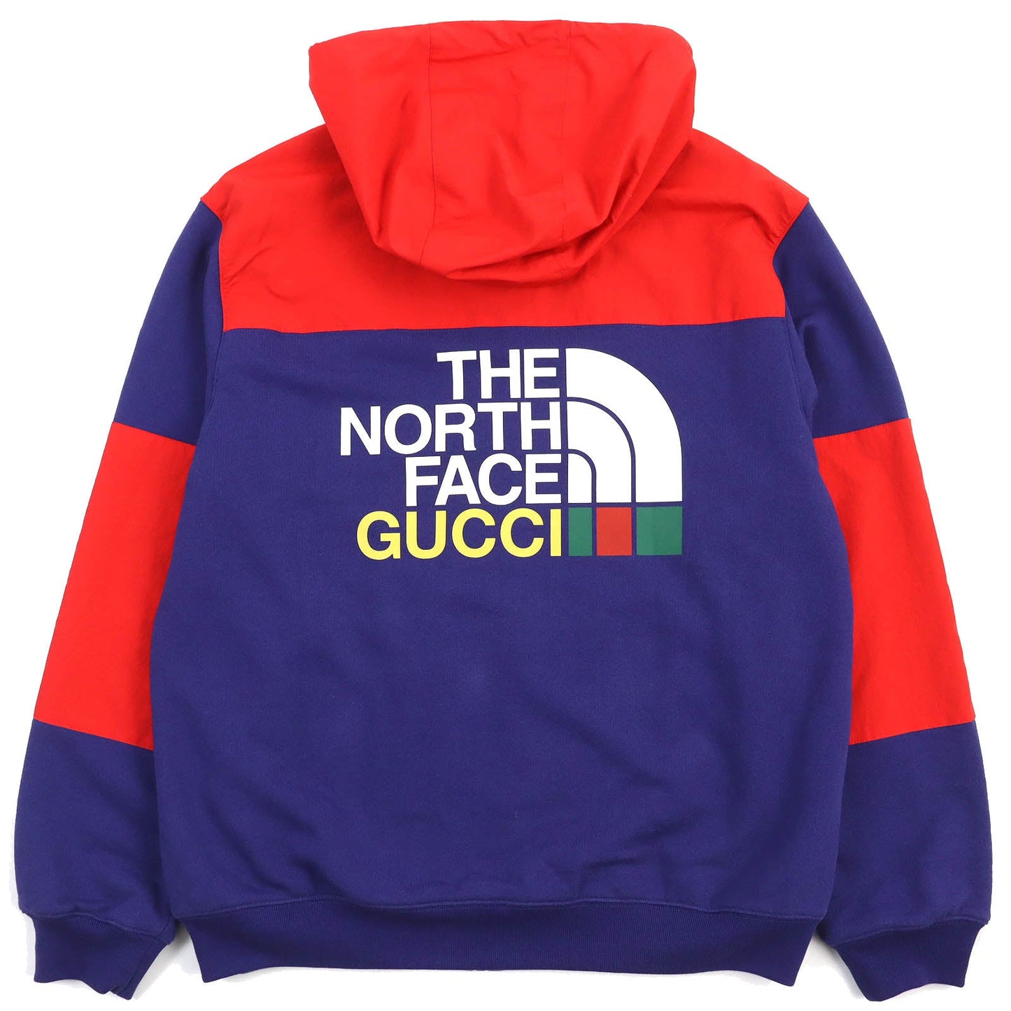 GUCCI Hoodie 671462 Main: 100% cotton, Main: 100% nylon, Lining: 100% polyester Blue red mens M