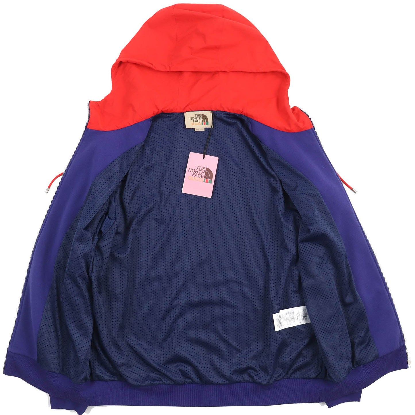 GUCCI Hoodie 671462 Main: 100% cotton, Main: 100% nylon, Lining: 100% polyester Blue red mens M