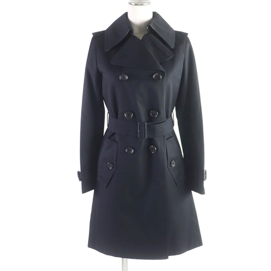 BURBERRY LONDON trench coat FR038-630 Outer: 100% cotton, Part: Leather, Lining: 100% cotton, Part: Cupra, Liner Main: 100% wool, Part: Cupra black Women 34